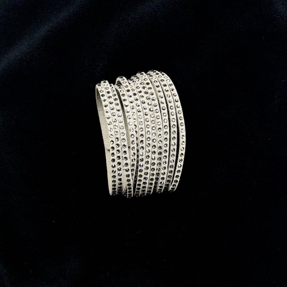 Swarovski gray wrap bracelet